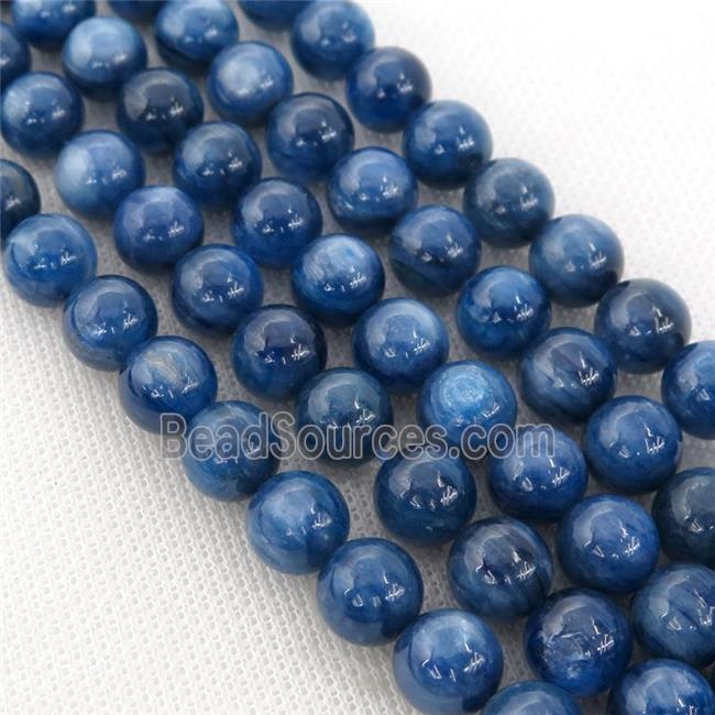 blue Kyanite Beads, round, AA-grade