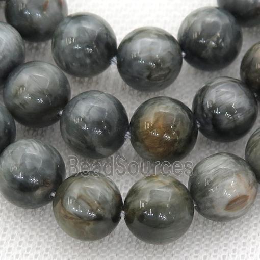 Eagle eye Stone Beads, round, B-grade