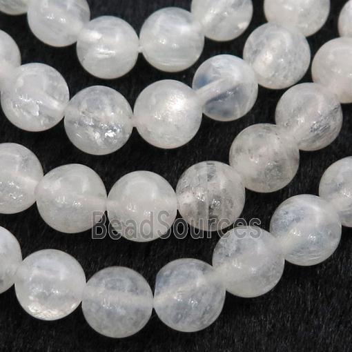 white MoonStone beads, round