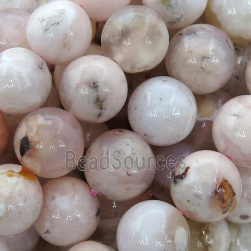 cherry agate beads, round, B-grade