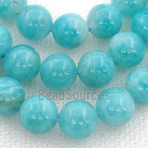 green Amazonite Beads, round