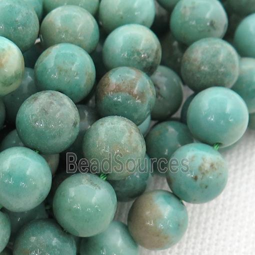 green Grass Agate Beads, round