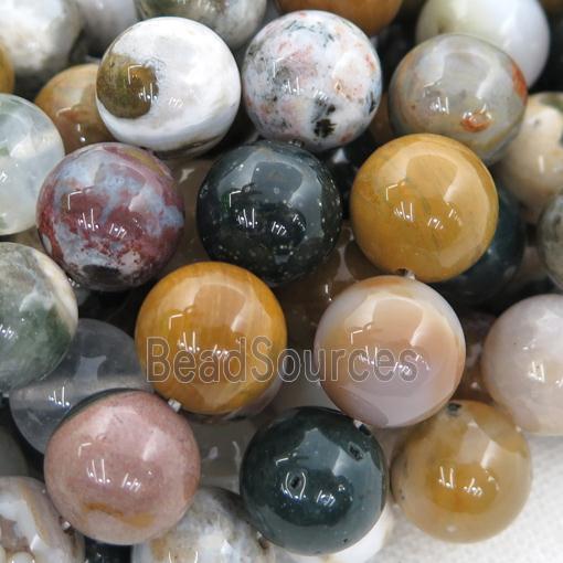 Ocean Agate Beads, round