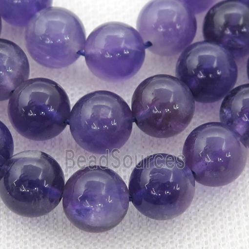 purple Amethyst Beads, round