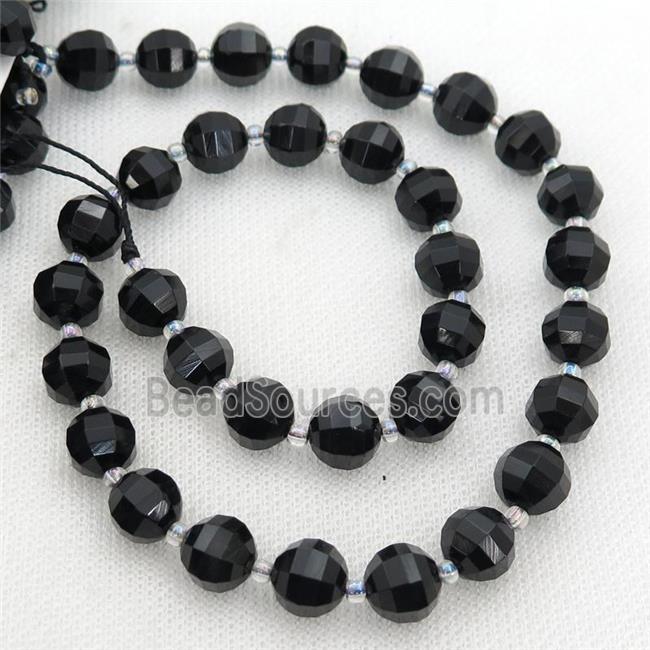 black Onyx Agate lantern Beads