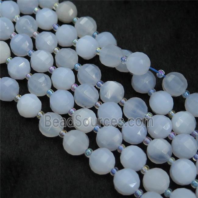 blue Chalcedony lantern beads