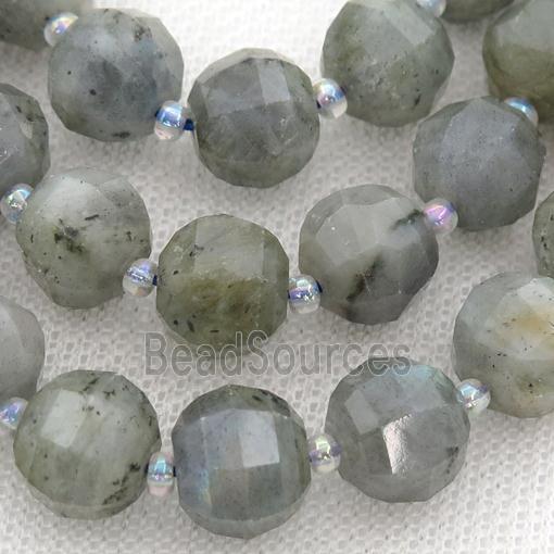 gray Labradorite lantern beads