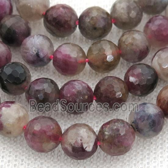 pink Tourmaline Beads, faceted round, AA-grade