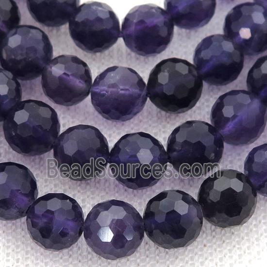 deep purple Amethyst Beads, faceted round