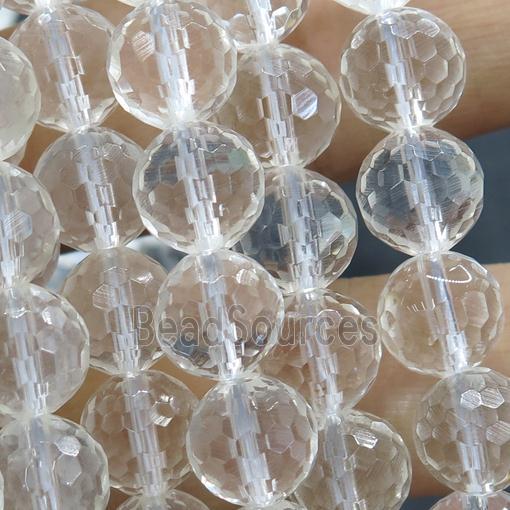 Clear Quartz Beads, faceted round