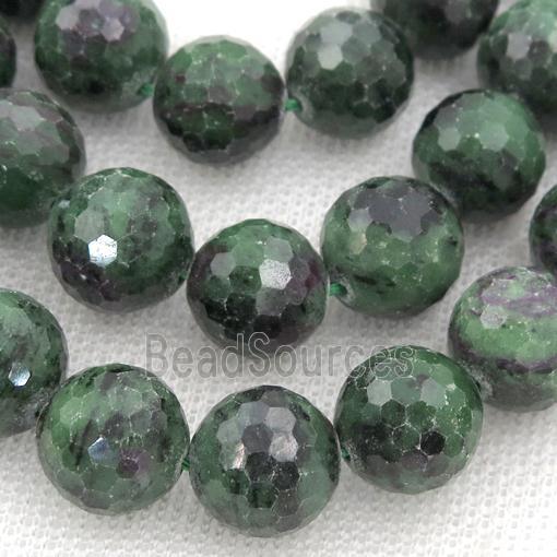 ruby Zoisite Beads, faceted round