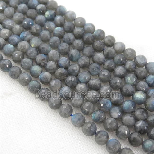 faceted round Labradorite Beads