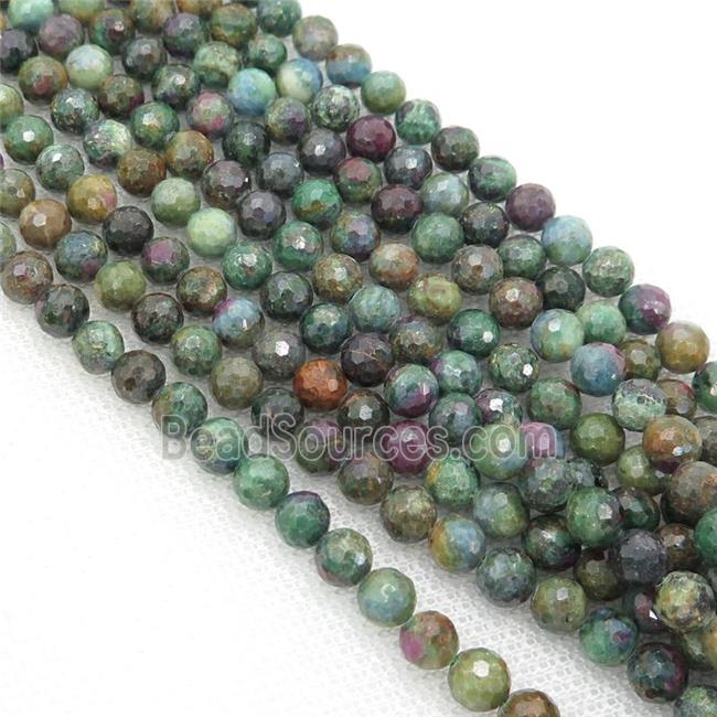 ruby Zoisite Beads, faceted round