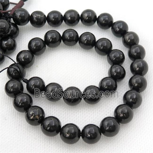 round black Shungite Beads