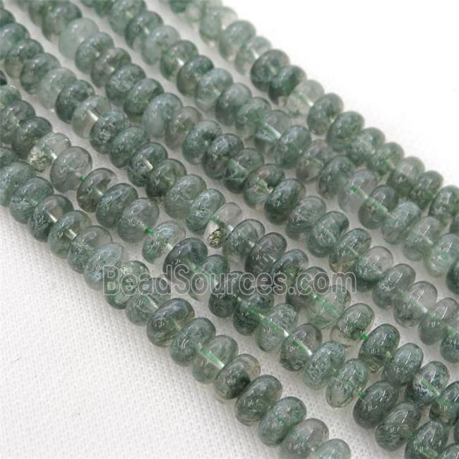 Green Quartz rondelle beads