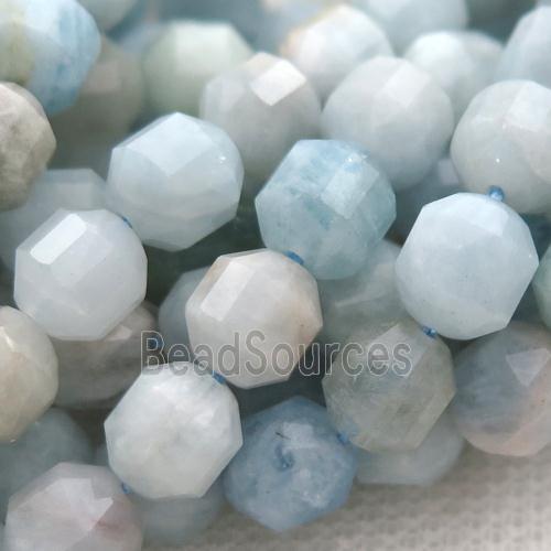 blue Aquamarine bullet beads