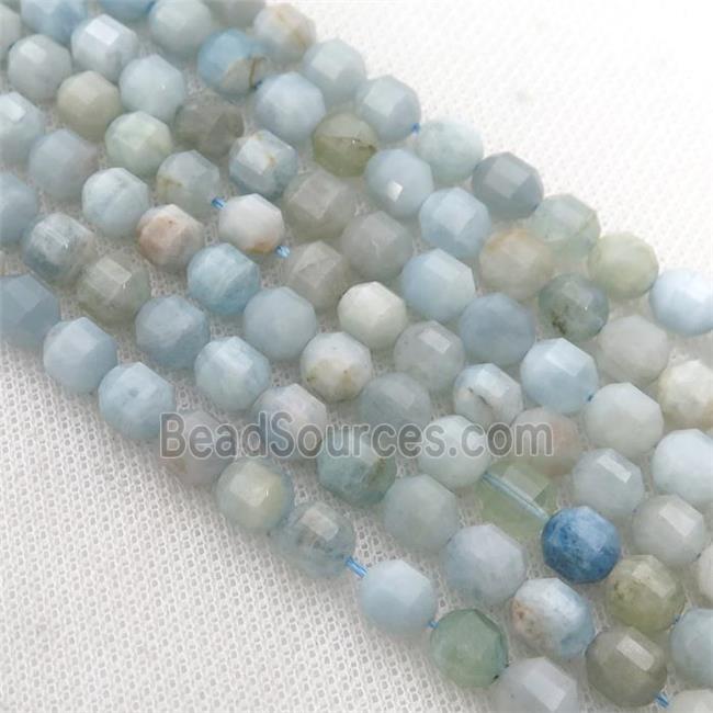 blue Aquamarine bullet beads