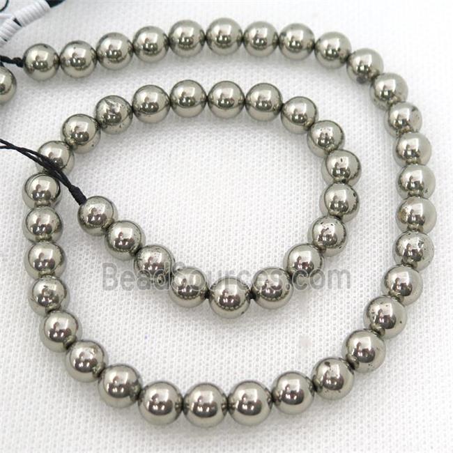 round Pyrite Beads