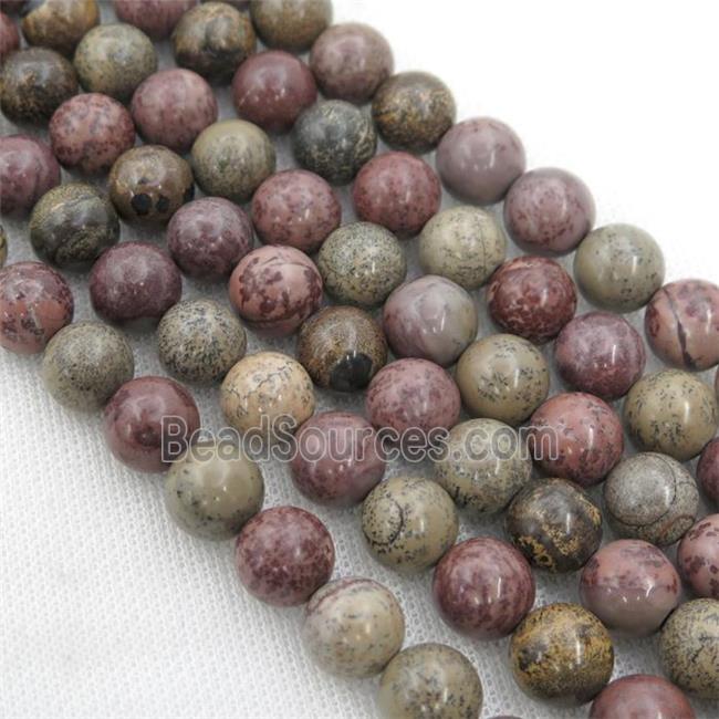 red Chohua Jasper Beads, round