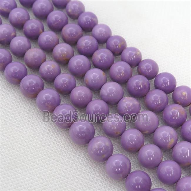 Natural Lavender Phosphosiderite Beads Smooth Round AA-Grade