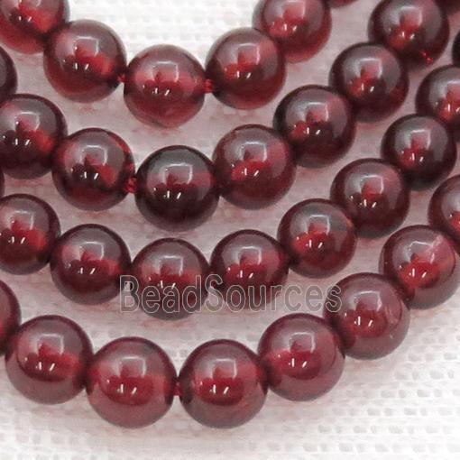 round Red Garnet Beads