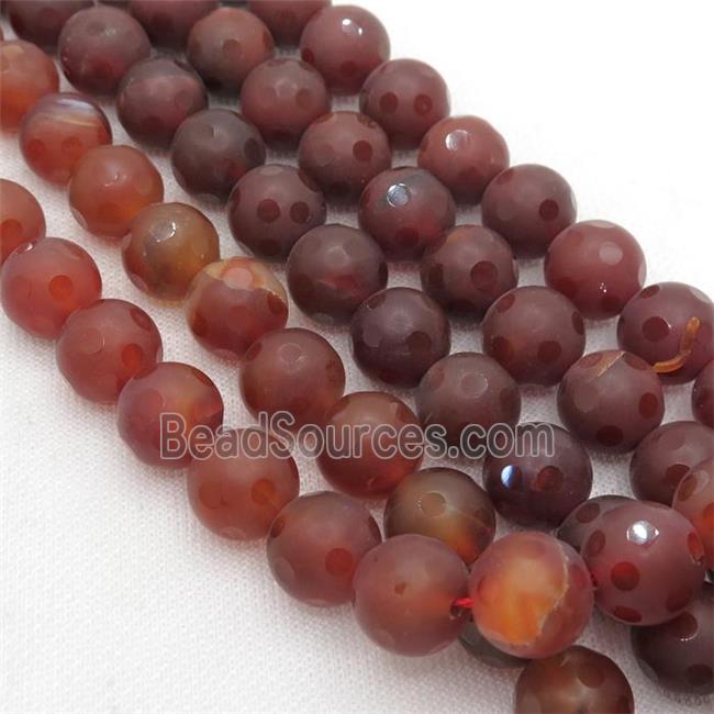 red Carnelian Agate Beads, round