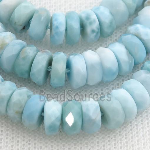 Natural Larimar Heishi Beads Blue AAA-Grade Faceted