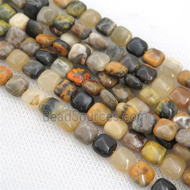 Bumblebee Jasper Beads, square