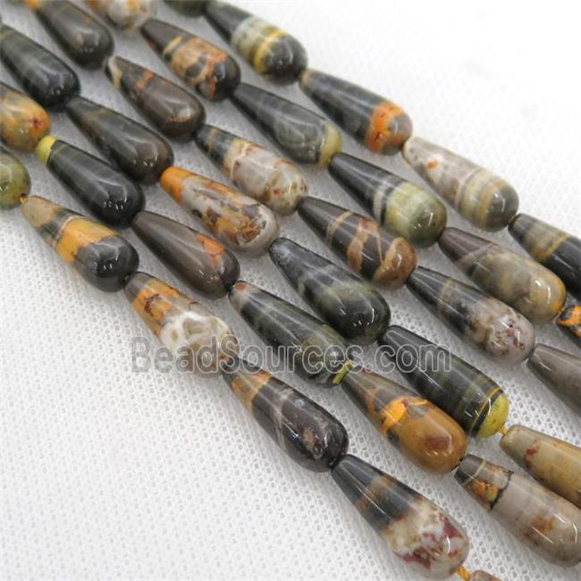 Bumblebee Jasper teardrop beads