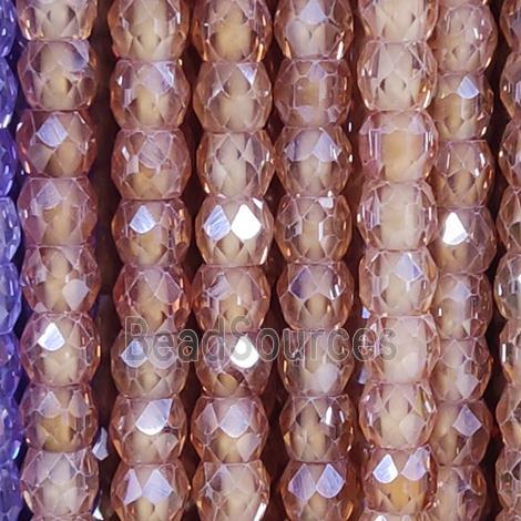 Cubic Zircon Beads, faceted rondelle