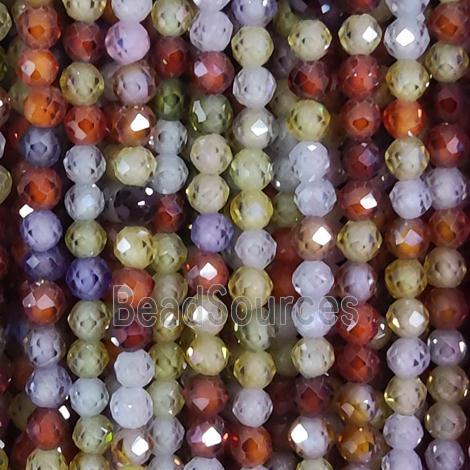 mixed Cubic Zircon Beads, faceted round