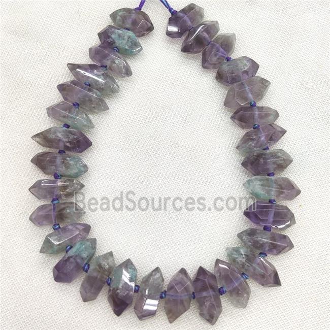 Amethyst bullet beads