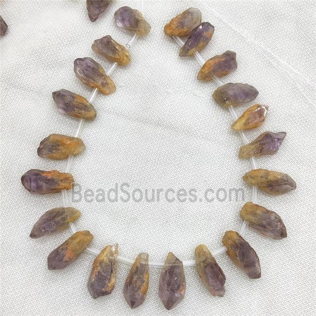 Amethyst freeform beads, topdrilled