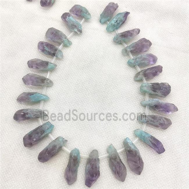 Amethyst freeform beads, topdrilled