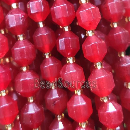 red Jade bullet beads