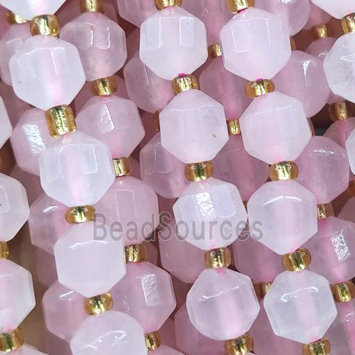 pink Jade bullet beads