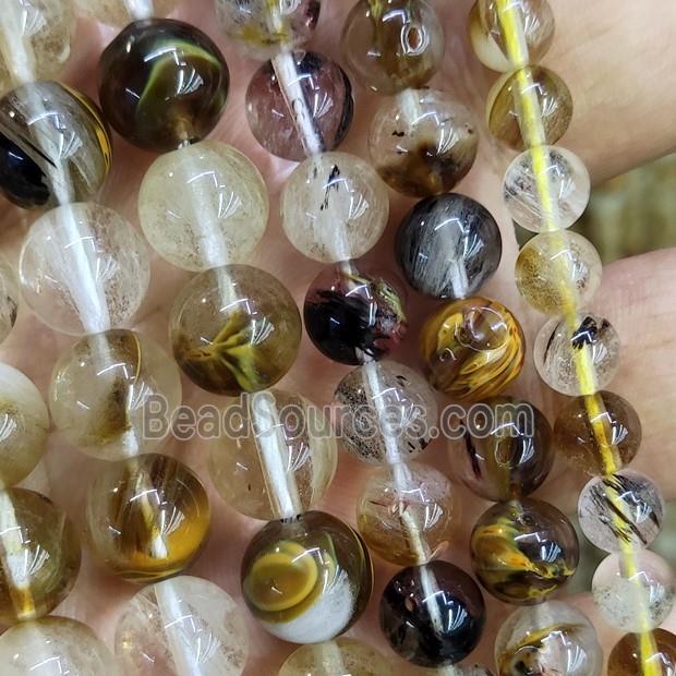 Fire Quartz Beads, round