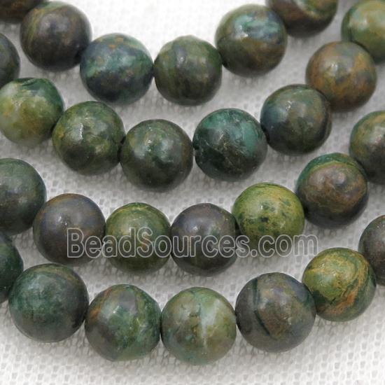 green African Chrysoprase Beads, round