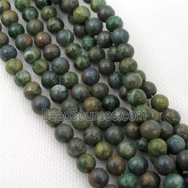 green African Chrysoprase Beads, round