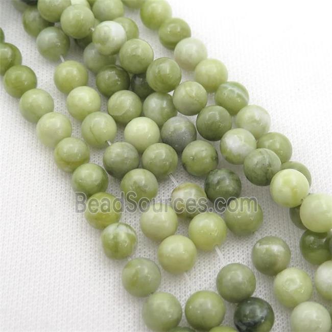 lt.green Taiwan Chrysoprase Beads, round