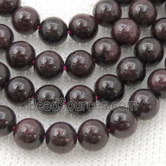 round Garnet Beads