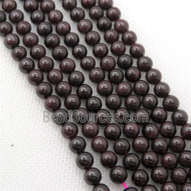 round Garnet Beads