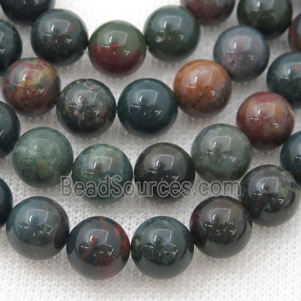 BloodStone Beads Smooth Round