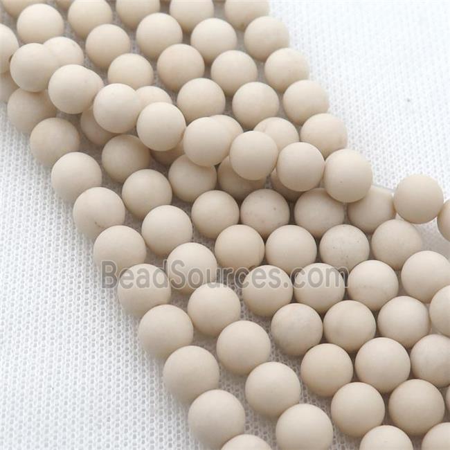 round matte River Jasper Beads