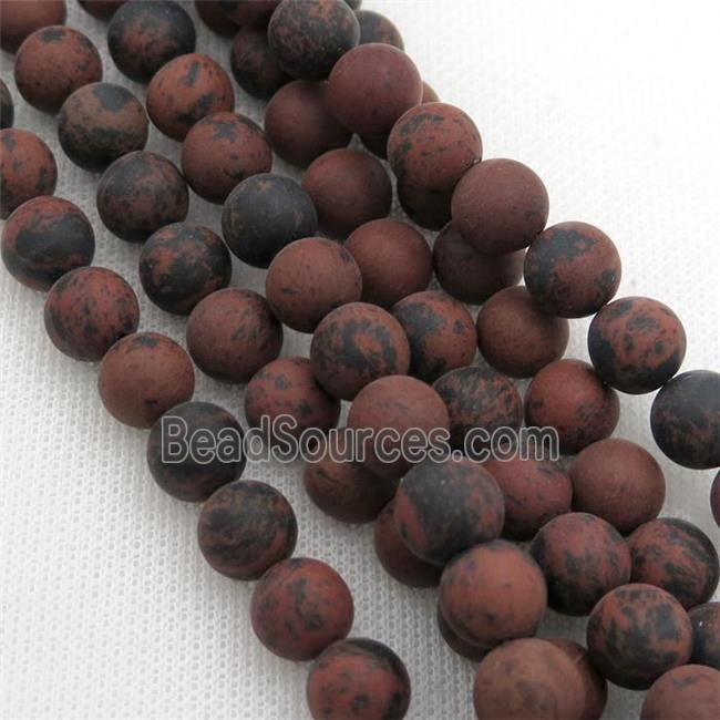 round Autumn Jasper Beads, matte