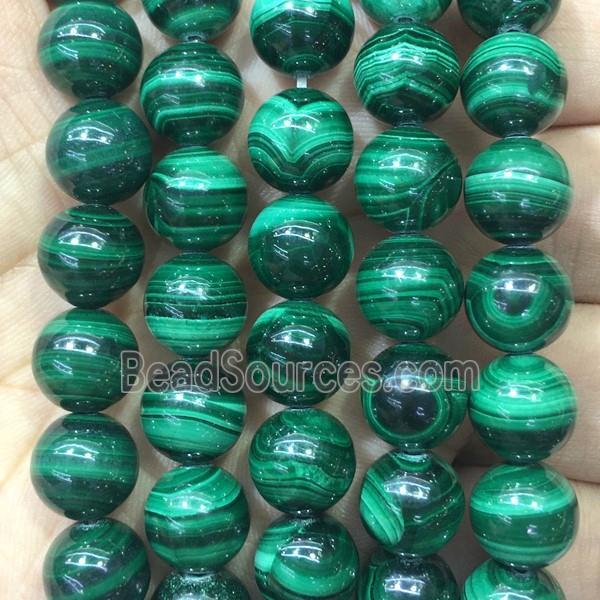 natural Malachite Beads, round, green