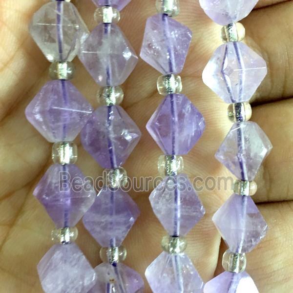 Amethyst bicone beads