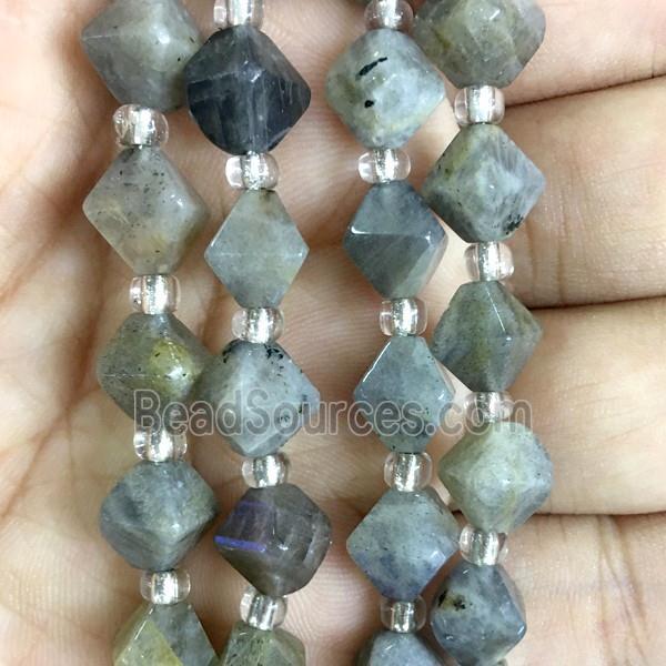 Labradorite bicone beads