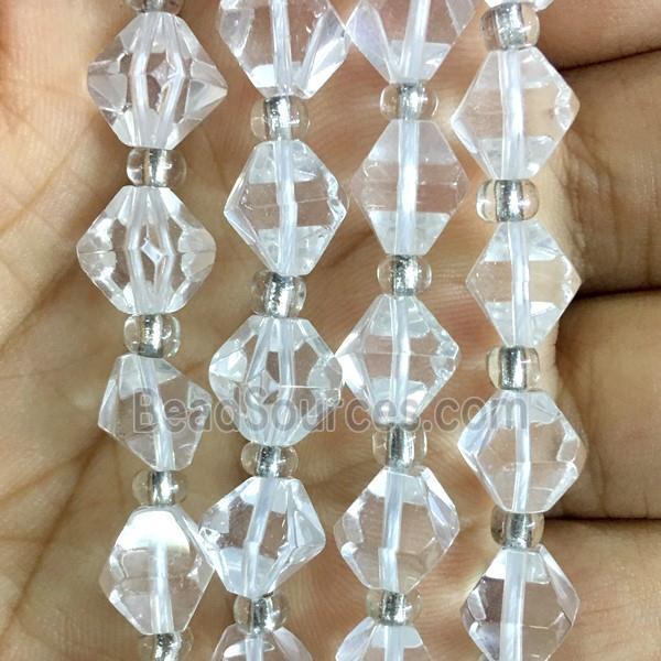 Clear Quartz bicone beads