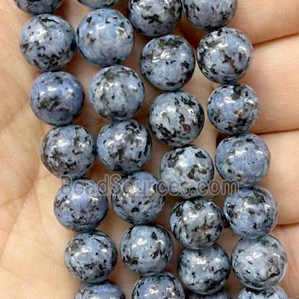 round Marble Beads, blue dye